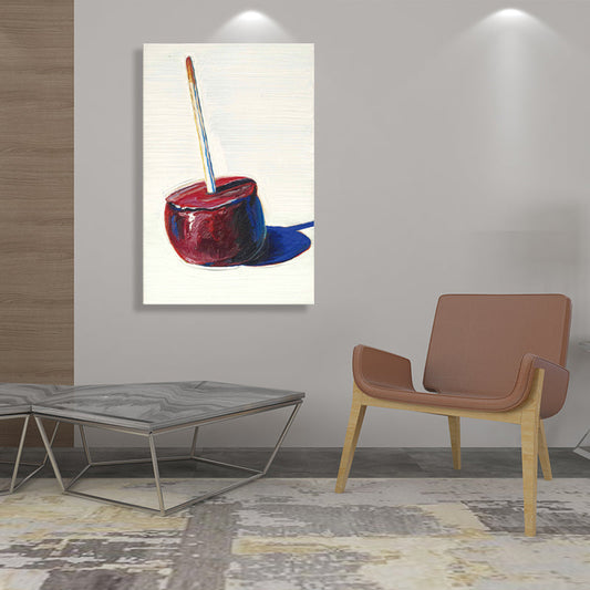 Vivolux | Traditioneller Stil Candy Apple Malerei Lebensmittel Rote Wandkunst, Mehrere Größen Verfügbar