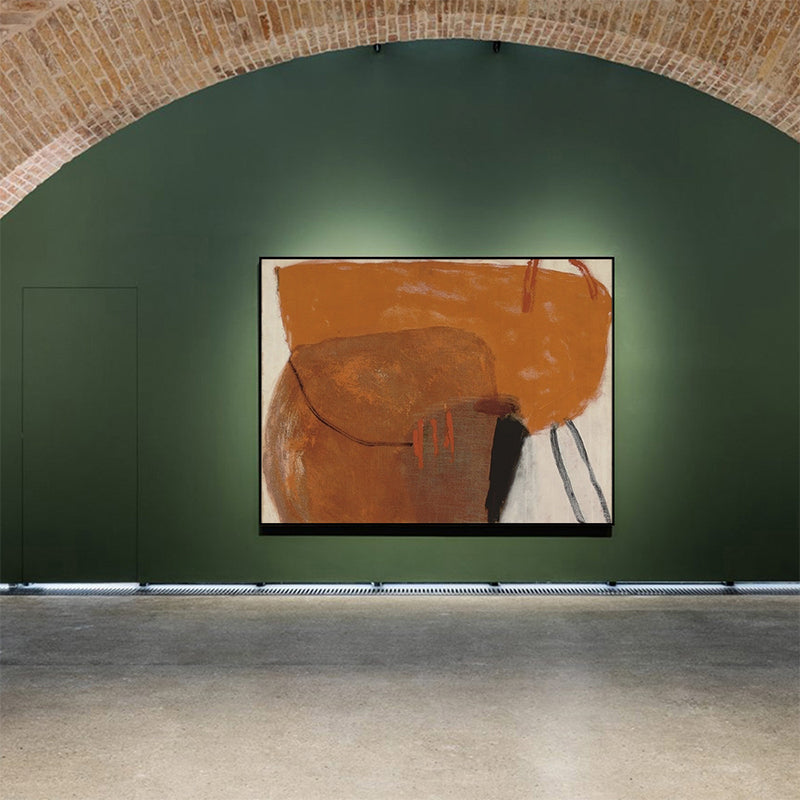 Vivolux | Abstraktes Muster Wanddekor Braune Moderne Leinwanddruck für Wohnzimmer, Mehrere Größen