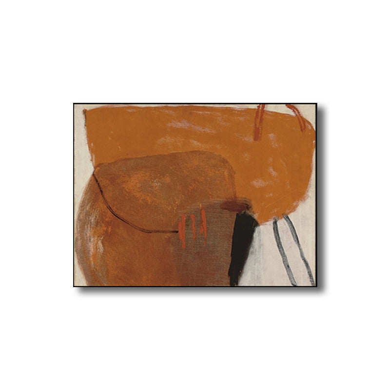 Vivolux | Abstraktes Muster Wanddekor Braune Moderne Leinwanddruck für Wohnzimmer, Mehrere Größen