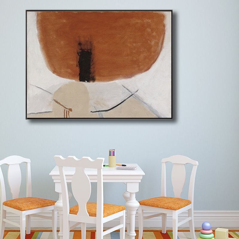 Vivolux | Abstraktes Muster Wanddekor Braune Moderne Leinwanddruck für Wohnzimmer, Mehrere Größen