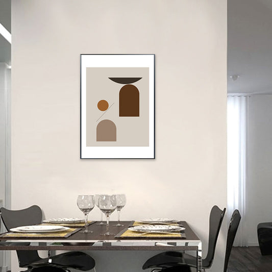 Vivolux | Nordisch Geometrisches Muster Malerei Pastellfarbe Küchenrückwand Wandkunst Druck