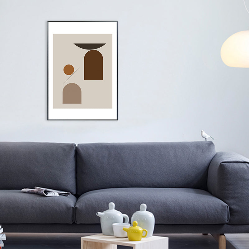 Vivolux | Nordisch Geometrisches Muster Malerei Pastellfarbe Küchenrückwand Wandkunst Druck