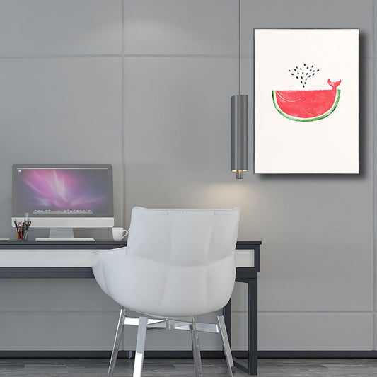Vivolux | Pink Wassermelonenmuster Leinwand Texturiertes Wandkunst Druck für Schlafzimmer, Verschiedene Größen