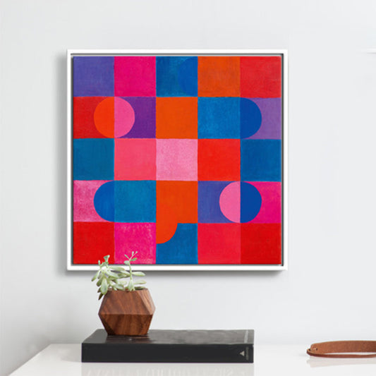 Vivolux | Traditioneller Stil Wanddeko Pastellfarbe Neuheit geometrisches Gemälde, mehrere Größen