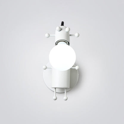 Vivolux | Robot Wandmontagebeleuchtung Nordic Stil Metall 1 Kopf Grau/Weiß/Grün Wandlampe Fassung mit Schwenkarm