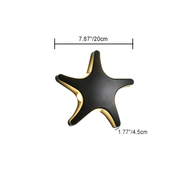 Vivolux | Zeitgenössische Einfachheit Aluminium Seestern Design LED wasserdichte Wandlaterne Lampe für Außenterrasse