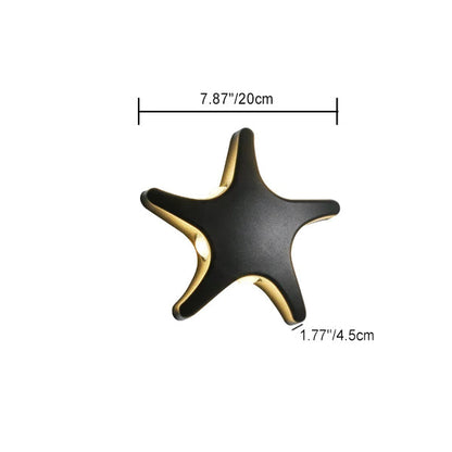 Vivolux | Zeitgenössische Einfachheit Aluminium Seestern Design LED wasserdichte Wandlaterne Lampe für Außenterrasse