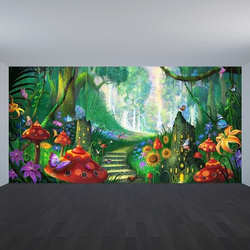 Vivolux | Groene Wonderland Wandmuur Decal Vochtbestendig Kinderstijl Slaapkamer Wandkunst
