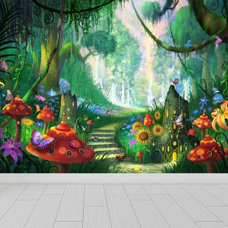 Vivolux | Groene Wonderland Wandmuur Decal Vochtbestendig Kinderstijl Slaapkamer Wandkunst