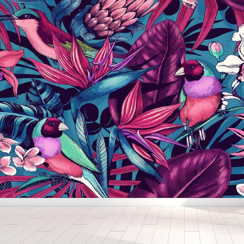 Vivolux | Folie Wand Decal Tropisch Sierlijk Meisjes Slaapkamer Wand Bekleding, Personaliseer