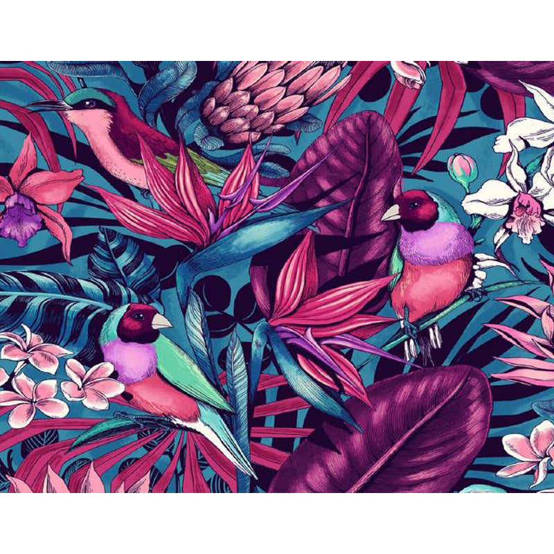 Vivolux | Folie Wand Decal Tropisch Sierlijk Meisjes Slaapkamer Wand Bekleding, Personaliseer