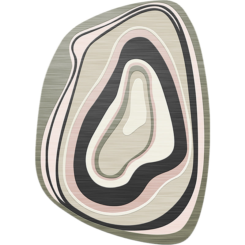 Vivolux | Lässiger unregelmäßiger Novelty Teppich in Ivory Farbblockmuster Teppich Polyester rutschfester Teppich für Heimdekoration