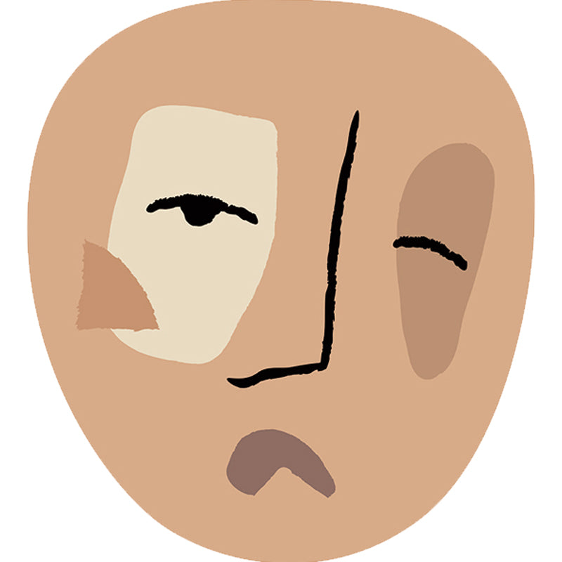 Vivolux | Braun Unregelmäßiger Schlafzimmerteppich Neuheit Abstraktes Malerei Muster Bereichsteppich Polyester Haustierfreundlicher Teppich