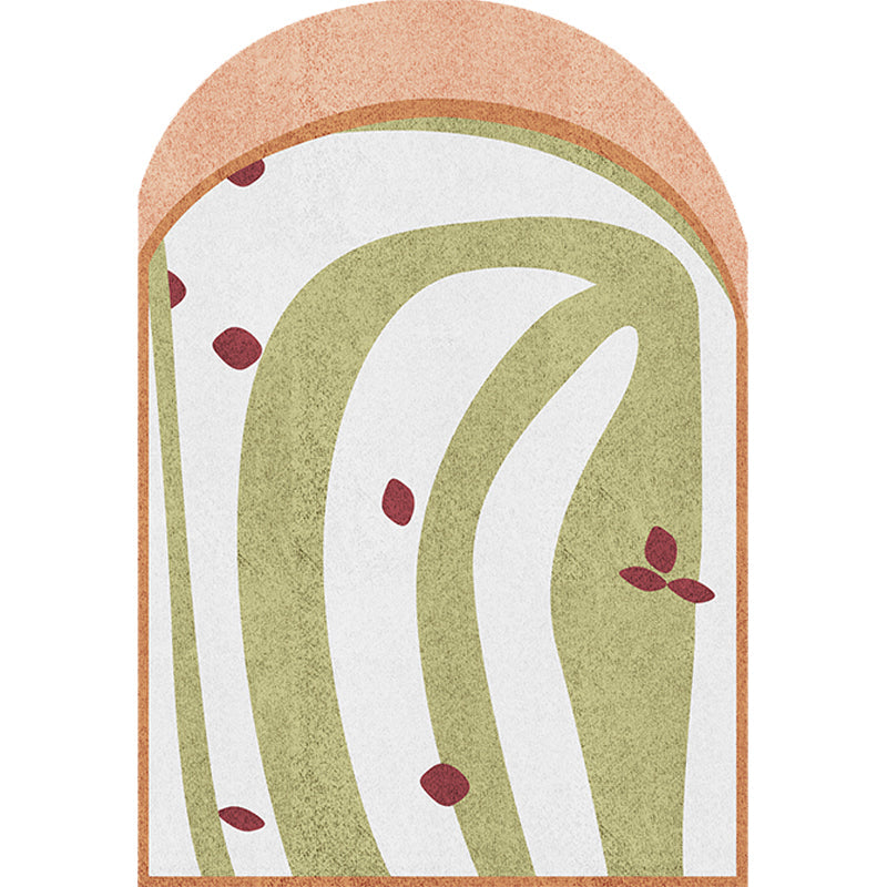 Vivolux | Grijze en Groene Irregulaire Tapijt Slaapkamer Novelty Kleur Blok Patroon Area Tapijt Polyester Anti-Slip Vloerkleed