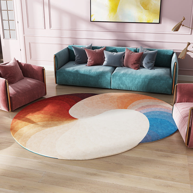 Vivolux | Groene en Blauwe Onregelmatige Vloerkleed Slaapkamer Nieuwigheid Kleurblok Patroon Gebied Vloerkleed Polyester Vlekbestendig Tapijt