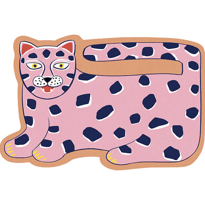 Vivolux | Stilvoller Kinder Irregular Teppich in Pink und Braun Tier Tiger Löwe Muster Teppich Polyester Waschbar Teppich für das Kinderzimmer