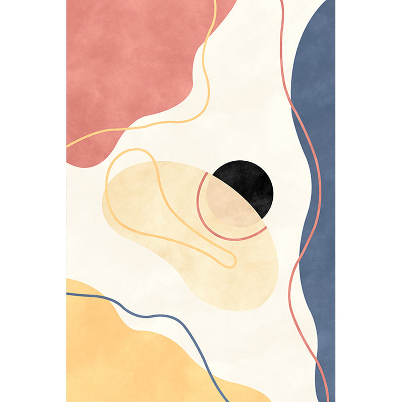 Vivolux | Beige Abstract Teppich Polyester Moderner Teppich Rutschfeste Rückseite Haustierfreundlicher Teppich für das Wohnzimmer