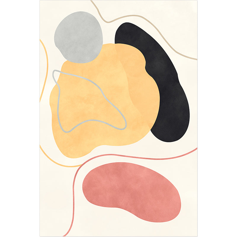 Vivolux | Beige Abstract Teppich Polyester Moderner Teppich Rutschfeste Rückseite Haustierfreundlicher Teppich für das Wohnzimmer