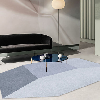 Vivolux | Grijze Irreguliere Slaapkamer Tapijt Novelty Kleur Blok Geometrisch Patroon Area Tapijt Polyester Antislip Achterkant Tapijt