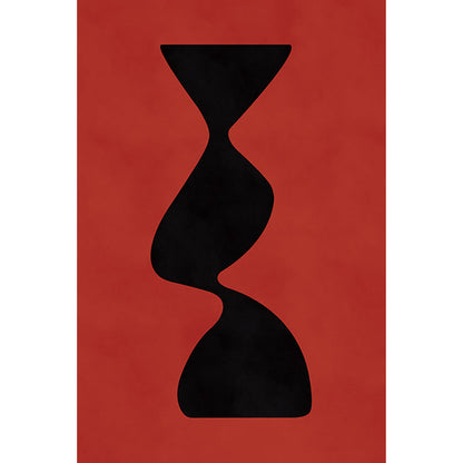 Vivolux | Zwart en Rood Abstract Tapijt Polyester Moderne Tapijt Wasbaar Dier Vriendelijk Gebied Tapijt voor Woonkamer