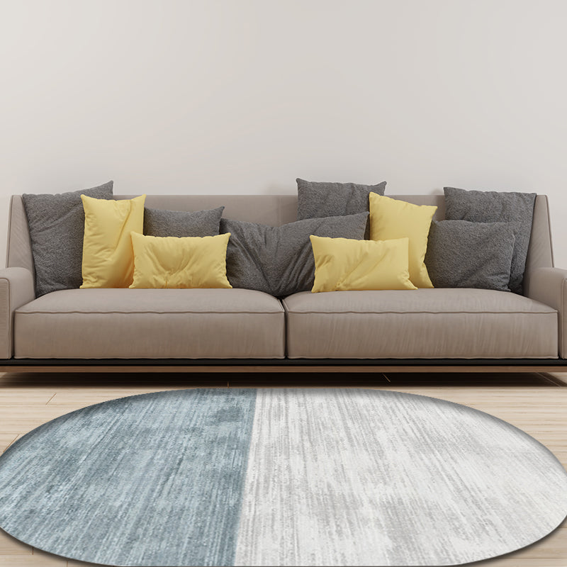 Vivolux | Neuheit Wohnzimmerteppich in Pink und Blau Farbblockdruck Teppich Polyester Fleckenresistenter Teppich