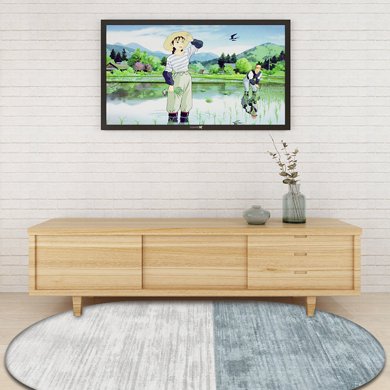 Vivolux | Neuheit Wohnzimmerteppich in Pink und Blau Farbblockdruck Teppich Polyester Fleckenresistenter Teppich