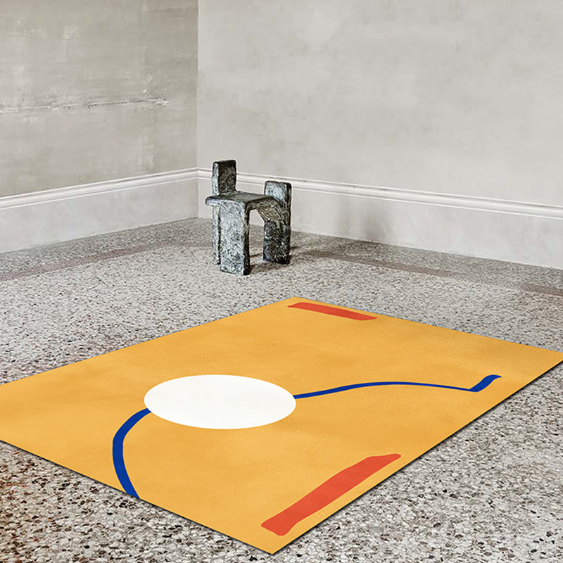 Vivolux | Bijzondere Abstract Tapijt Roze en Geel Polyester Tapijt Antislip Achterkant Huisdier Vriendelijk gebied Tapijt voor Woonkamer