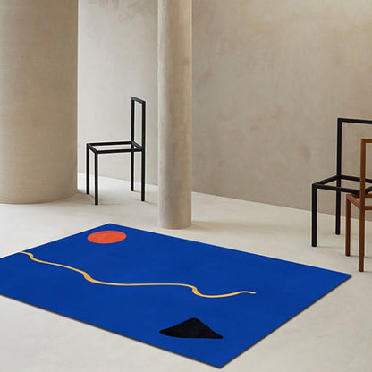 Vivolux | Bijzondere Abstract Tapijt Roze en Geel Polyester Tapijt Antislip Achterkant Huisdier Vriendelijk gebied Tapijt voor Woonkamer