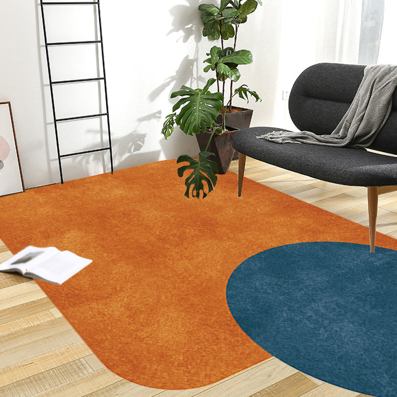 Vivolux | Nieuwe Woonkamer Onregelmatig Tapijt in Grijs en Roze Kleur Blok Cirkel Rechthoek Print Tapijt Polyester Antislip Gebied Tapijt