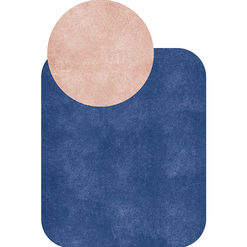 Vivolux | Nieuwe Woonkamer Onregelmatig Tapijt in Grijs en Roze Kleur Blok Cirkel Rechthoek Print Tapijt Polyester Antislip Gebied Tapijt