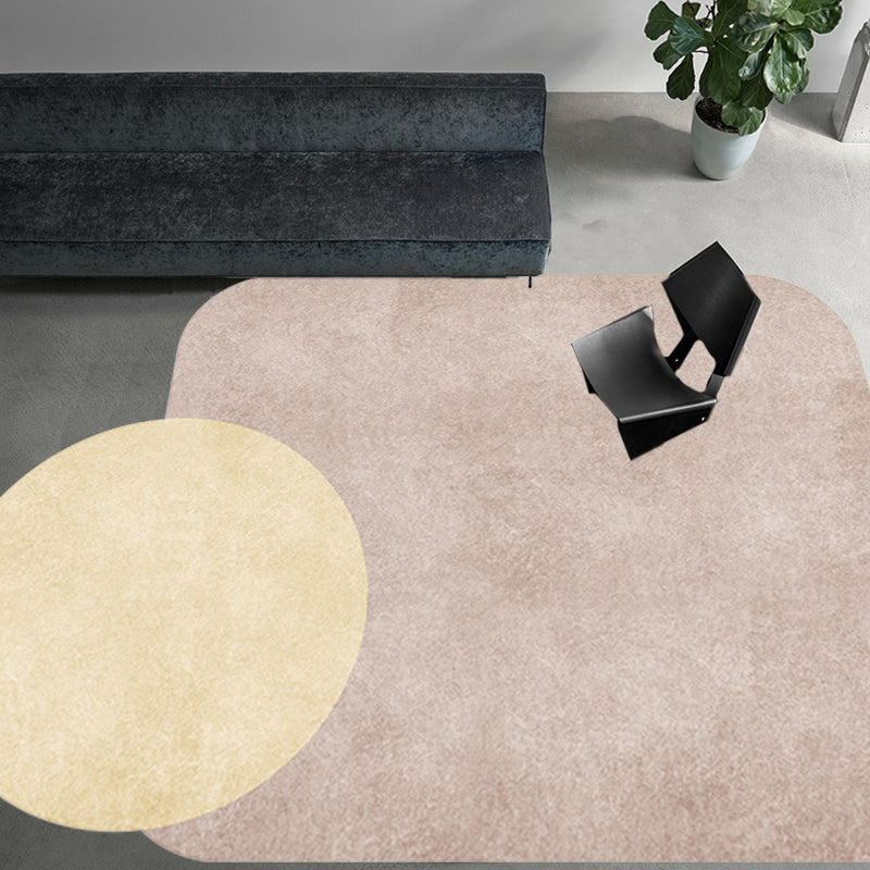 Vivolux | Nieuwe Woonkamer Onregelmatig Tapijt in Grijs en Roze Kleur Blok Cirkel Rechthoek Print Tapijt Polyester Antislip Gebied Tapijt