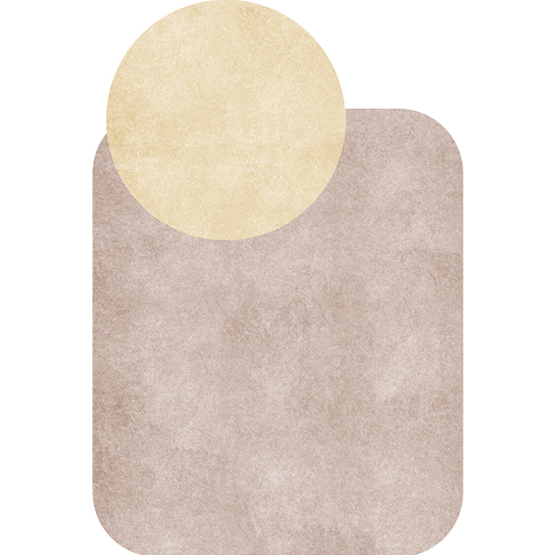 Vivolux | Nieuwe Woonkamer Onregelmatig Tapijt in Grijs en Roze Kleur Blok Cirkel Rechthoek Print Tapijt Polyester Antislip Gebied Tapijt