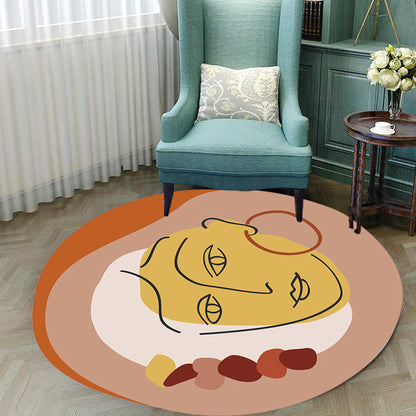 Vivolux | Nieuwigheid Woonkamer Ongelijkmatig Tapijt in Bruin Abstracte Maagd Print Tapijt Polyester Antislip Vloerkleed