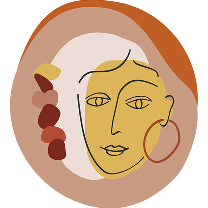 Vivolux | Nieuwigheid Woonkamer Ongelijkmatig Tapijt in Bruin Abstracte Maagd Print Tapijt Polyester Antislip Vloerkleed