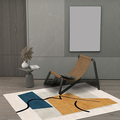 Vivolux | Neuheit Charakter Muster Teppich Multicolor Polyester Teppich Rutschfeste Rückseite Haustierfreundlicher Teppich für das Wohnzimmer