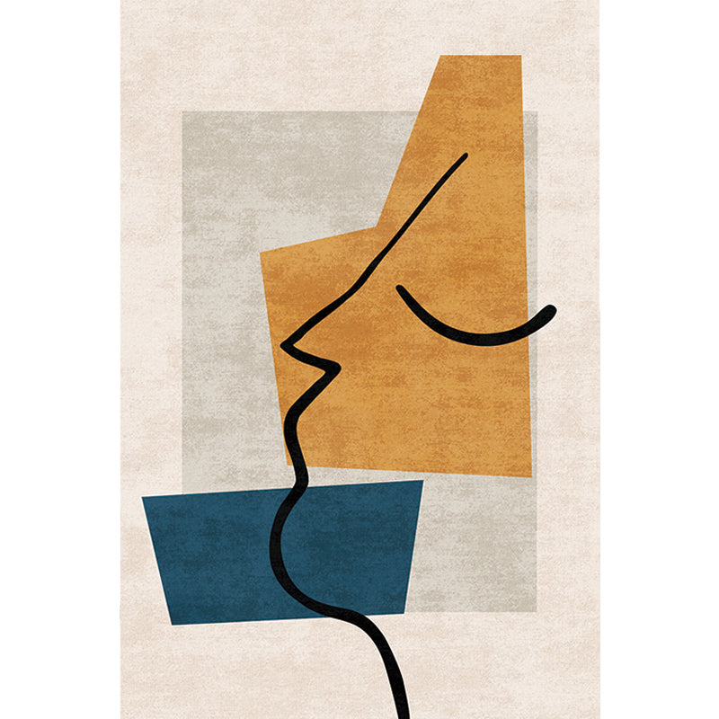 Vivolux | Neuheit Charakter Muster Teppich Multicolor Polyester Teppich Rutschfeste Rückseite Haustierfreundlicher Teppich für das Wohnzimmer