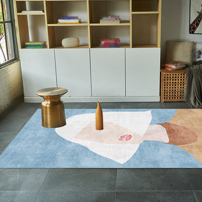 Vivolux | Neuheit Charakter Muster Teppich Multicolor Polyester Teppich Rutschfeste Rückseite Haustierfreundlicher Teppich für das Wohnzimmer