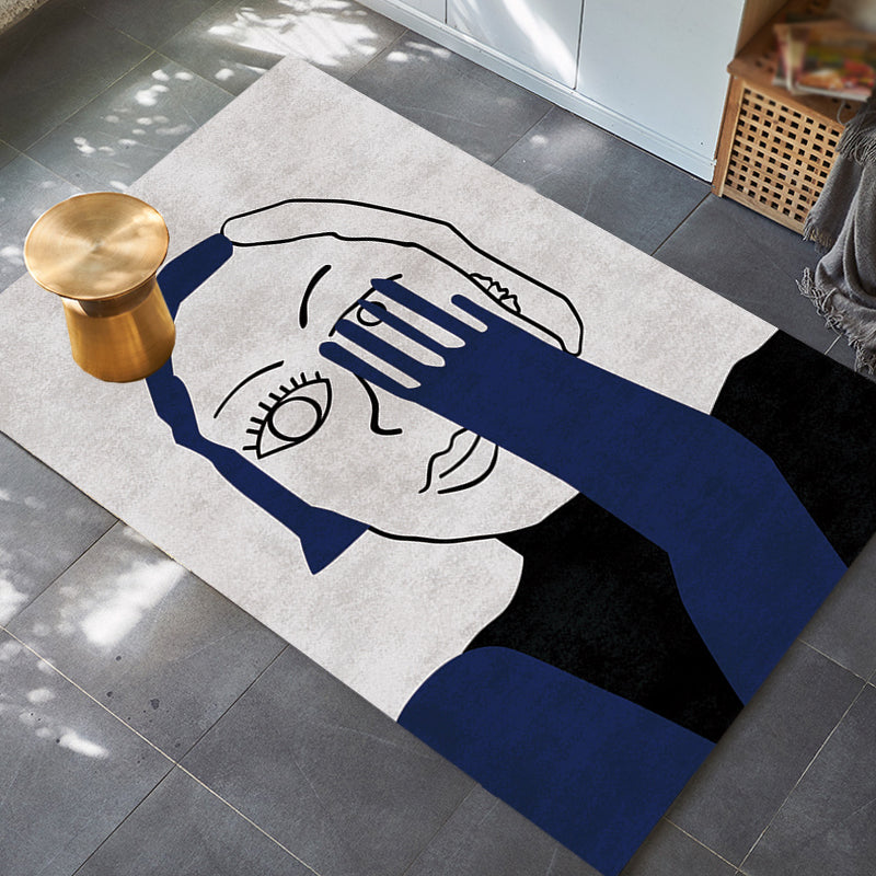 Vivolux | Neuheit Charakter Muster Teppich Multicolor Polyester Teppich Rutschfeste Rückseite Haustierfreundlicher Teppich für das Wohnzimmer