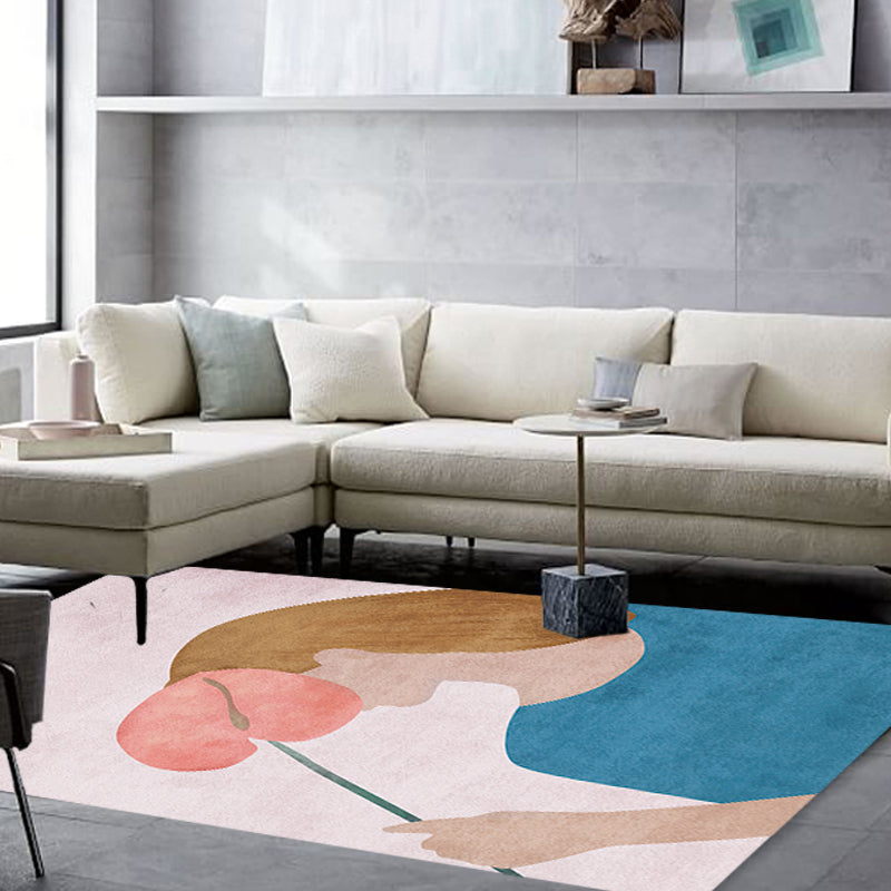 Vivolux | Neuheit Charakter Muster Teppich Multicolor Polyester Teppich Rutschfeste Rückseite Haustierfreundlicher Teppich für das Wohnzimmer