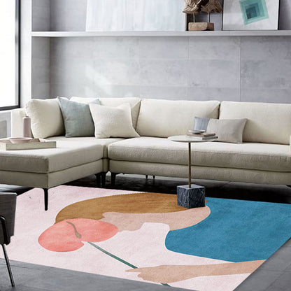 Vivolux | Neuheit Charakter Muster Teppich Multicolor Polyester Teppich Rutschfeste Rückseite Haustierfreundlicher Teppich für das Wohnzimmer