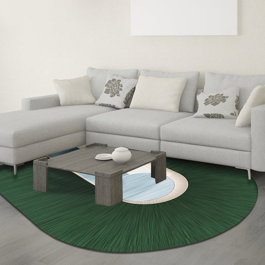 Vivolux | Groene Slaapkamer Tapijt Noviteit Colorblock Patroon Gebied Tapijt Polyester Huisdiervriendelijk Wasbaar Vloerkleed