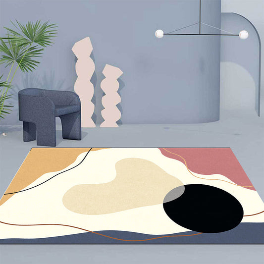 Vivolux | Uniek Casual Vloerkleed Beige Kleurblok Vloerkleed Wasbaar Diervriendelijk Antislip Tapijt voor Woonkamer