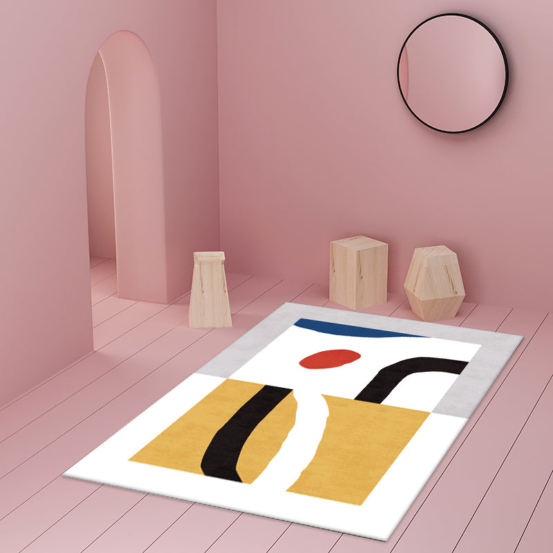 Vivolux | Stijlvol Minimalistisch Tapijt Zwart en Wit Abstract Tapijt Huisdiervriendelijk Antislip Achtergrond Vloerkleed voor Woonkamer