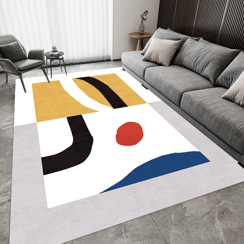 Vivolux | Stijlvol Minimalistisch Tapijt Zwart en Wit Abstract Tapijt Huisdiervriendelijk Antislip Achtergrond Vloerkleed voor Woonkamer