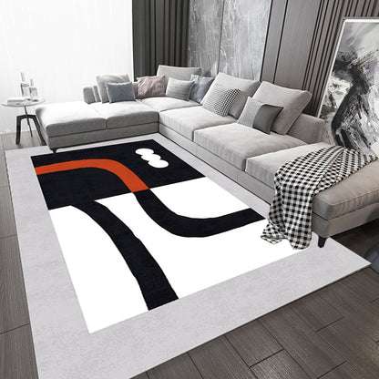 Vivolux | Stijlvol Minimalistisch Tapijt Zwart en Wit Abstract Tapijt Huisdiervriendelijk Antislip Achtergrond Vloerkleed voor Woonkamer