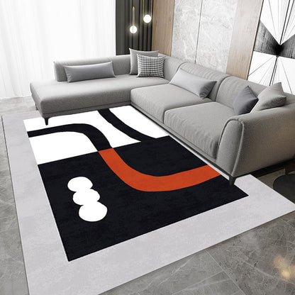 Vivolux | Stijlvol Minimalistisch Tapijt Zwart en Wit Abstract Tapijt Huisdiervriendelijk Antislip Achtergrond Vloerkleed voor Woonkamer