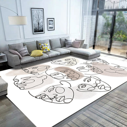 Vivolux | Stijlvol Multicolor Hedendaags Tapijt Polyester Figuurpatroon Tapijt Antislip Ondergrond Huisdier Vriendelijk Gebiedtapijt voor Woonkamer