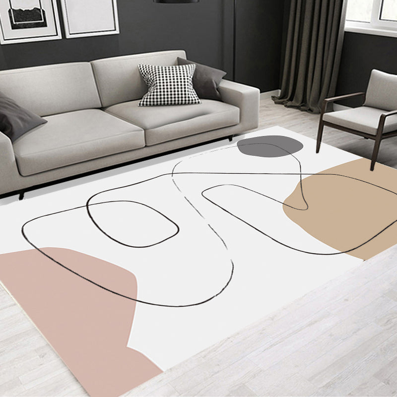Vivolux | Stijlvol Multicolor Hedendaags Tapijt Polyester Figuurpatroon Tapijt Antislip Ondergrond Huisdier Vriendelijk Gebiedtapijt voor Woonkamer