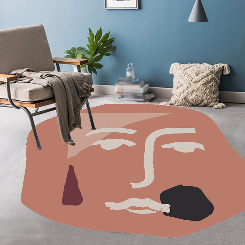 Vivolux | Stijlvol Modern Tapijt Rode Karakterpatroon Tapijt Antislip Achterkant Huisdiervriendelijk Vloerkleed voor Woonkamer