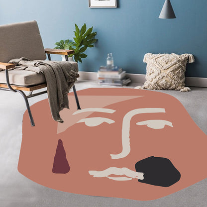 Vivolux | Stijlvol Modern Tapijt Rode Karakterpatroon Tapijt Antislip Achterkant Huisdiervriendelijk Vloerkleed voor Woonkamer